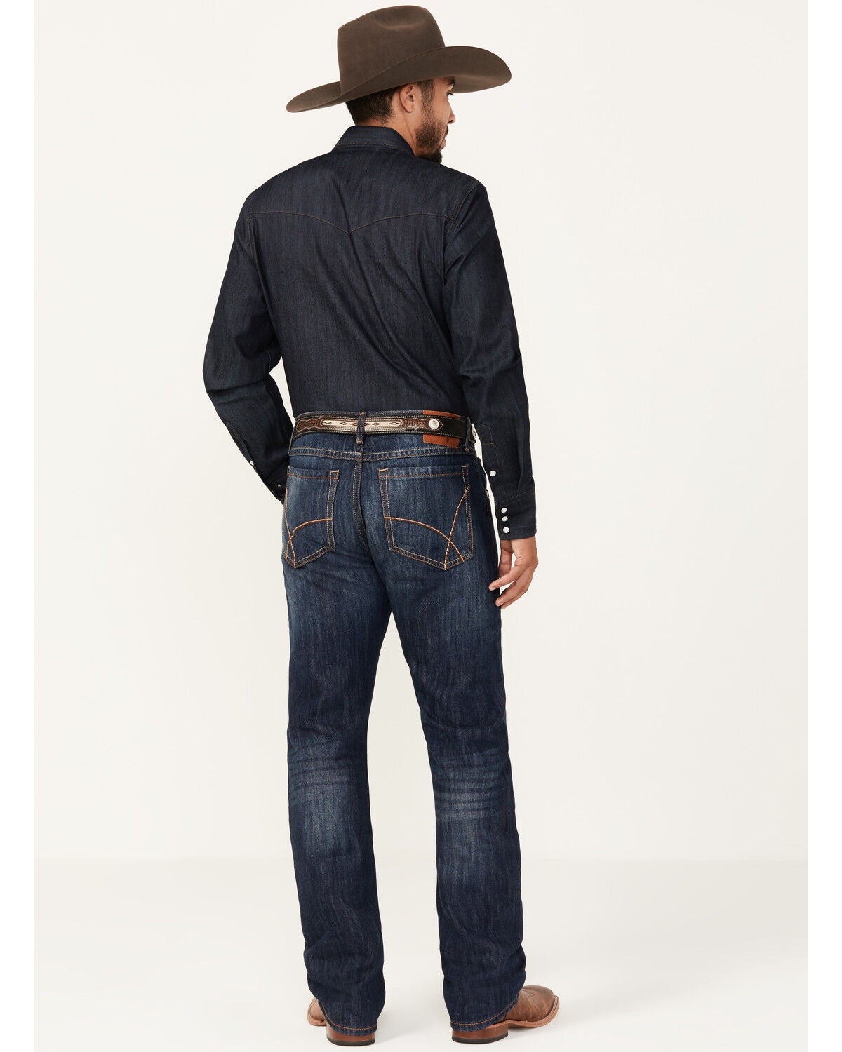 Image #3 - Wrangler 20X Men's No. 42 Dark Wash Slim Bootcut Jeans, , hi-res