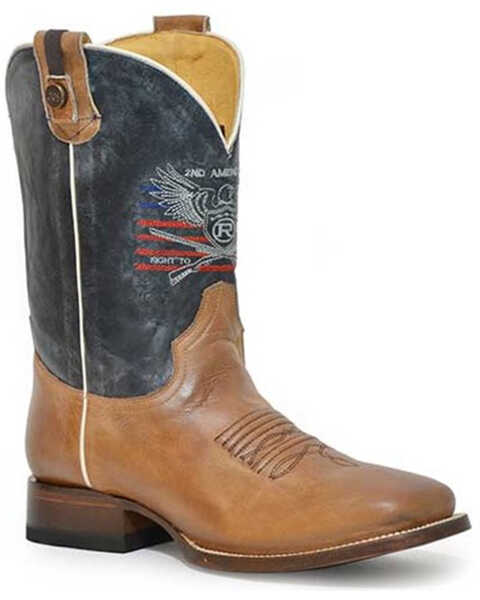 Image #1 - Roper Men's 2nd Amendment Concealed Carry System Western Boots - Square Toe, Tan, hi-res