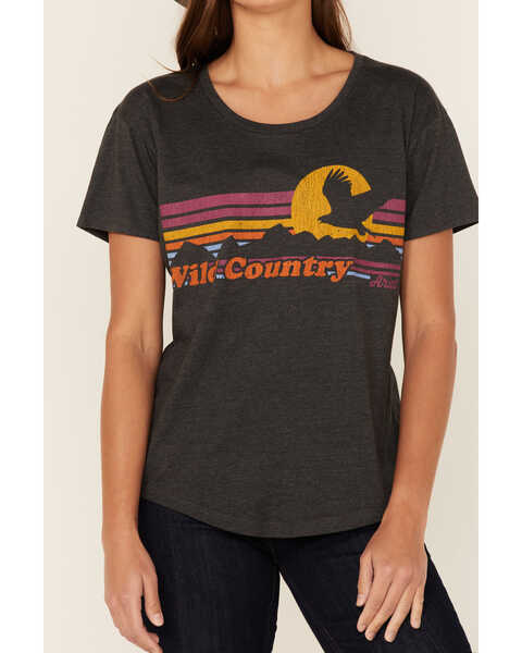 Image #2 - Ariat Women's Wild Country Graphic Tee, Charcoal, hi-res