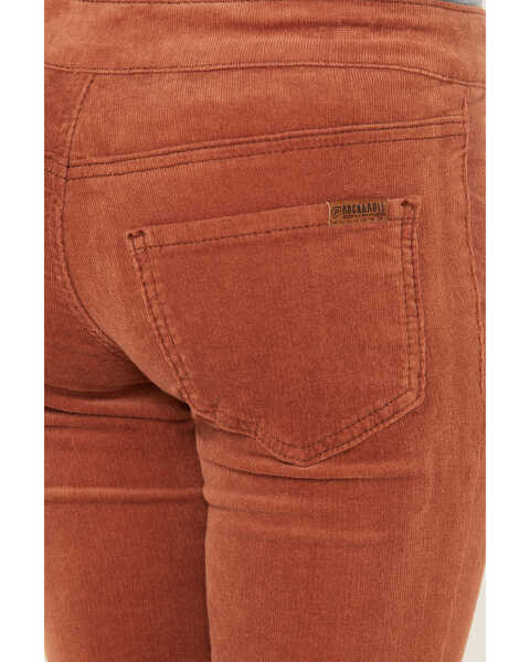 Rock & Roll Denim Girls' Corduroy Bargain Button Stretch Flare Jeans , Rust Copper, hi-res