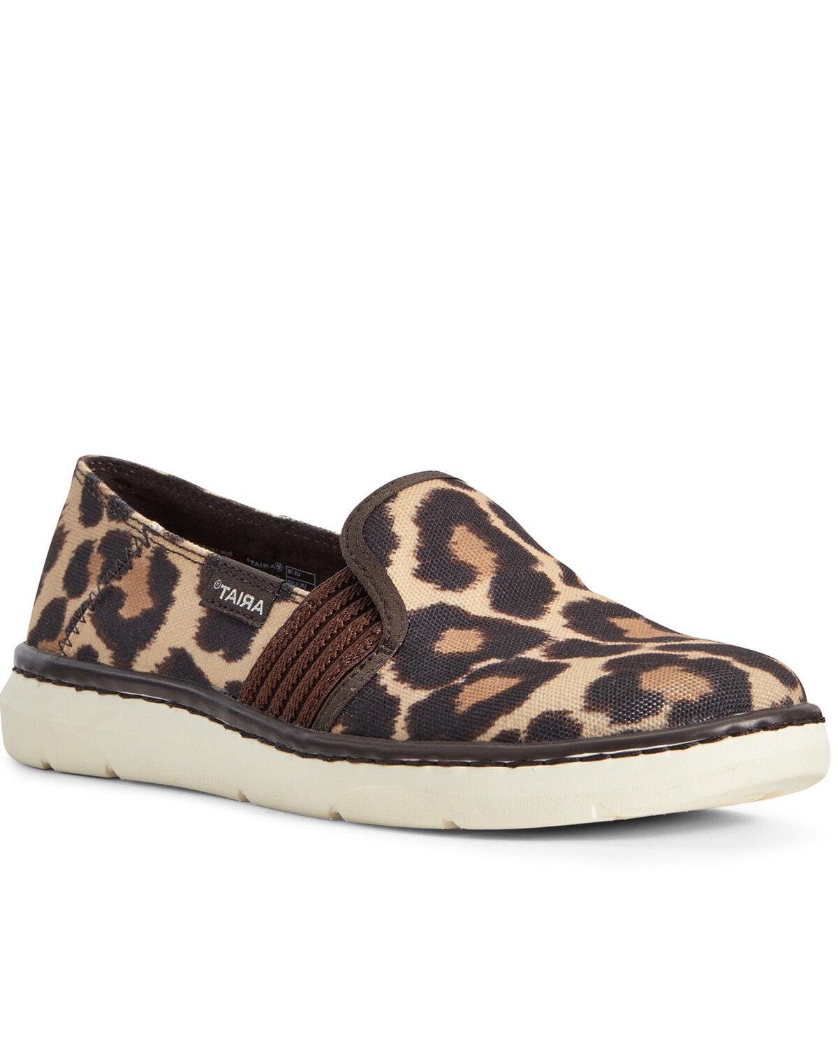 Ariat Women's Ryder Slip-On Leopard Shoes - Round Toe, Brown, hi-res