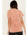 Image #4 - Youth in Revolt Women's Cowboy Days Short Sleeve Graphic Tee, Coral, hi-res