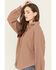 Image #2 - Cleo + Wolf Women's Oversized Long Sleeve Button-Down Gauze Western Shirt, Taupe, hi-res