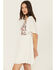 Image #3 - Shyanne Women's Embroidered Crinkle Flutter Sleeve Mini Dress, Ivory, hi-res