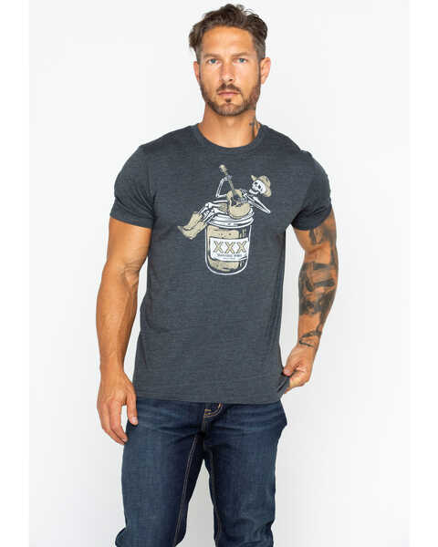 Moonshine Spirit Men's Country Dive Print Short Sleeve T-Shirt , Charcoal, hi-res