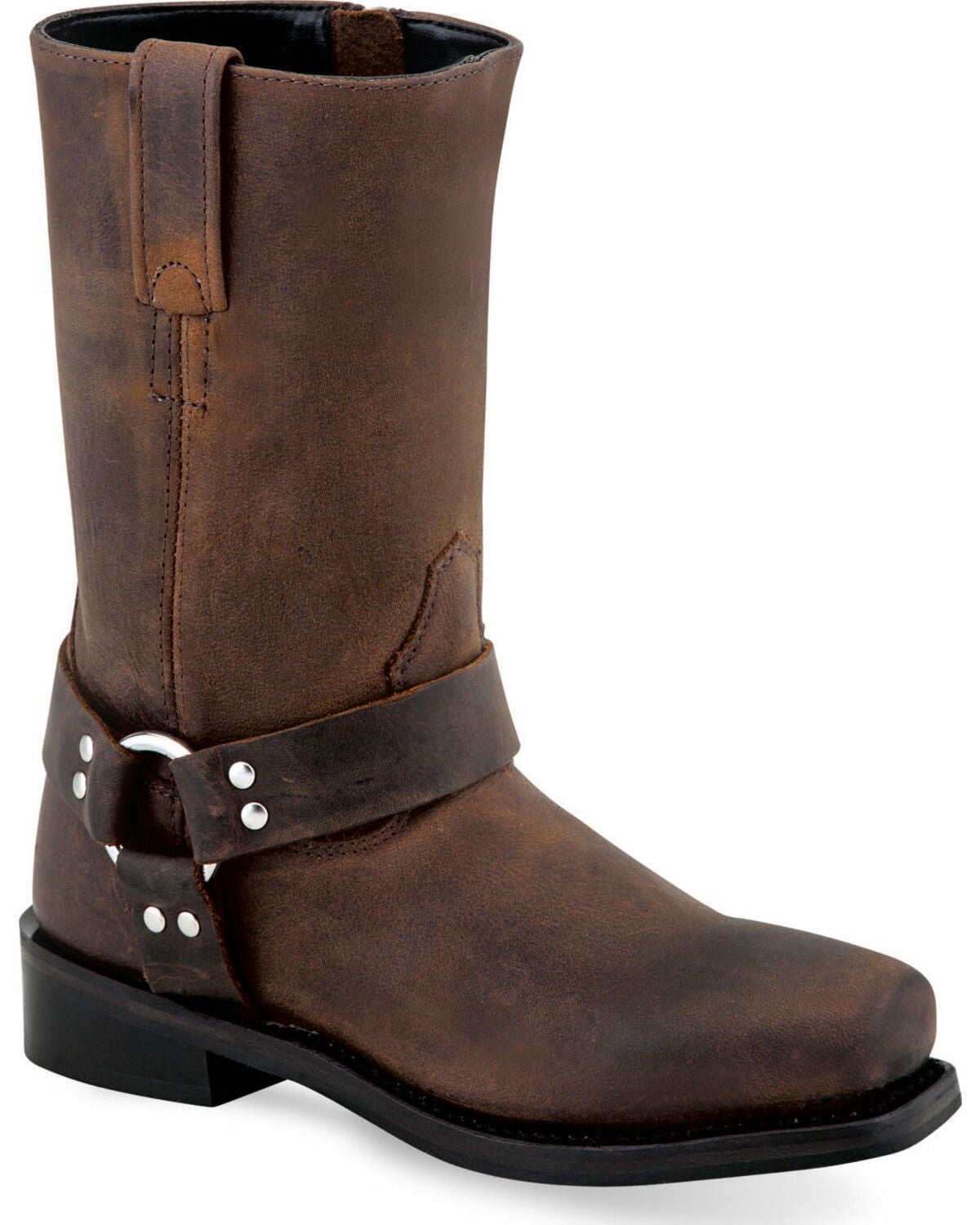 Old West Boy's Brown Harness Leather 