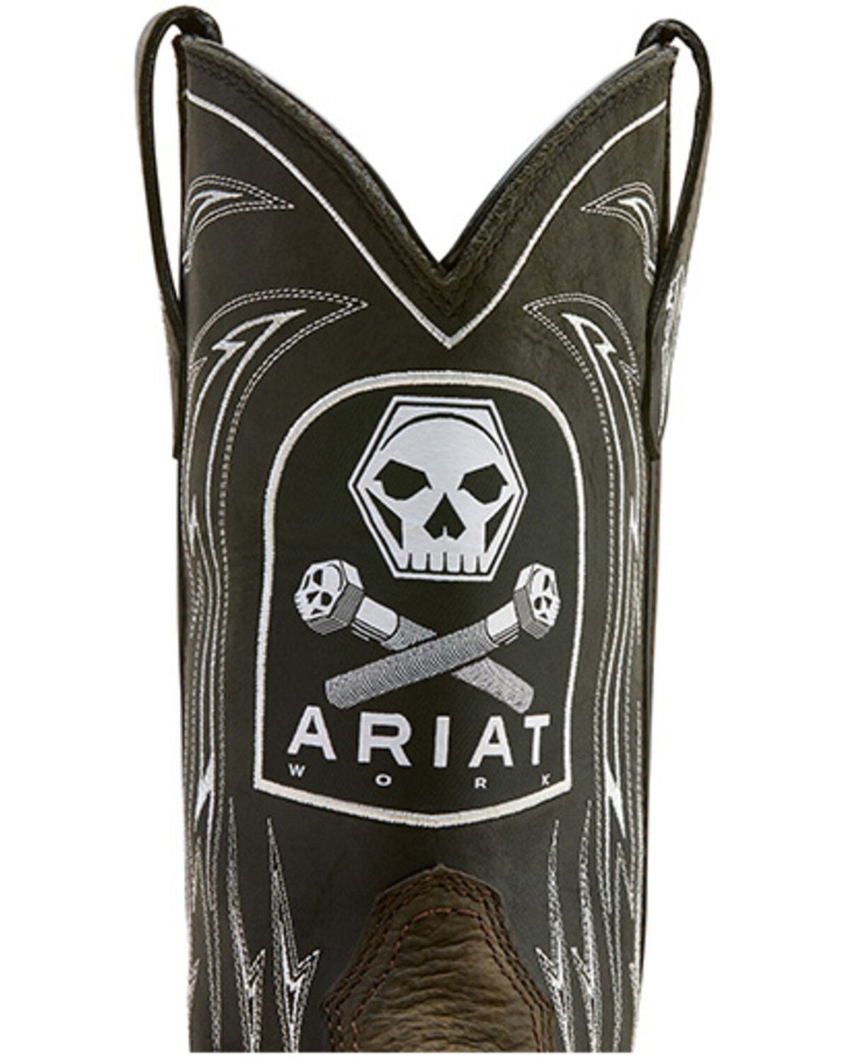 Image #3 - Ariat Men's WorkHog&reg; XT Bolt Skull Waterproof Work Boots - Carbon Toe, Brown, hi-res