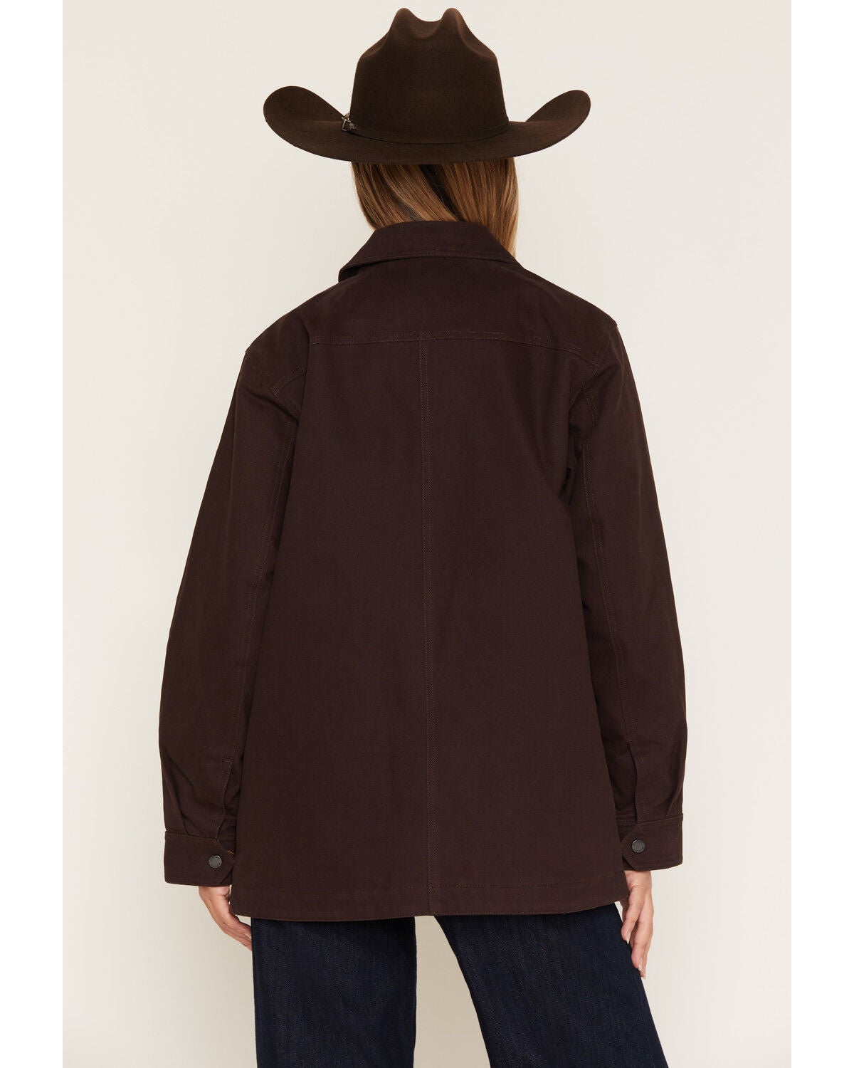 Image #4 - Ariat Women's Western Canvas Concealed Carry Chore Jacket, Chocolate, hi-res