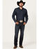 Image #1 - Cody James Men's Shadow Dark Wash Crinkled Slim Straight Stretch Denim Jeans, Dark Wash, hi-res