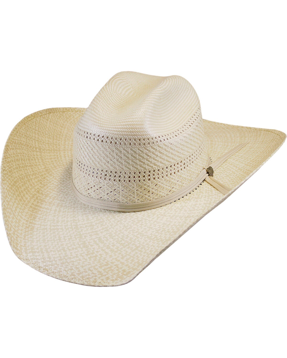 Justin Men's Ivory Bent Rail Banks Straw Cowboy Hat, Ivory, hi-res