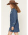 Image #2 - Wrangler Women's Western Long Sleeve Snap Mini Denim Dress, Dark Wash, hi-res