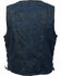 Image #2 - Milwaukee Leather Men's 10 Pocket Side Lace Denim Vest - 4X, , hi-res
