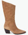 Image #2 - Matisse Women's Edie Mid Calf Suede Western Boots - Round Toe, Brown, hi-res