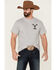 Changes Men's Yellowstone Rip For The Brand Graphic Short Sleeve T-Shirt , Heather Grey, hi-res