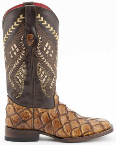 Image #2 - Ferrini Women's Bronco Western Boots - Square Toe, Dark Brown, hi-res