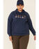 Image #1 - Ariat Women's Serape Logo Hoodie Sweatshirt - Plus, Navy, hi-res