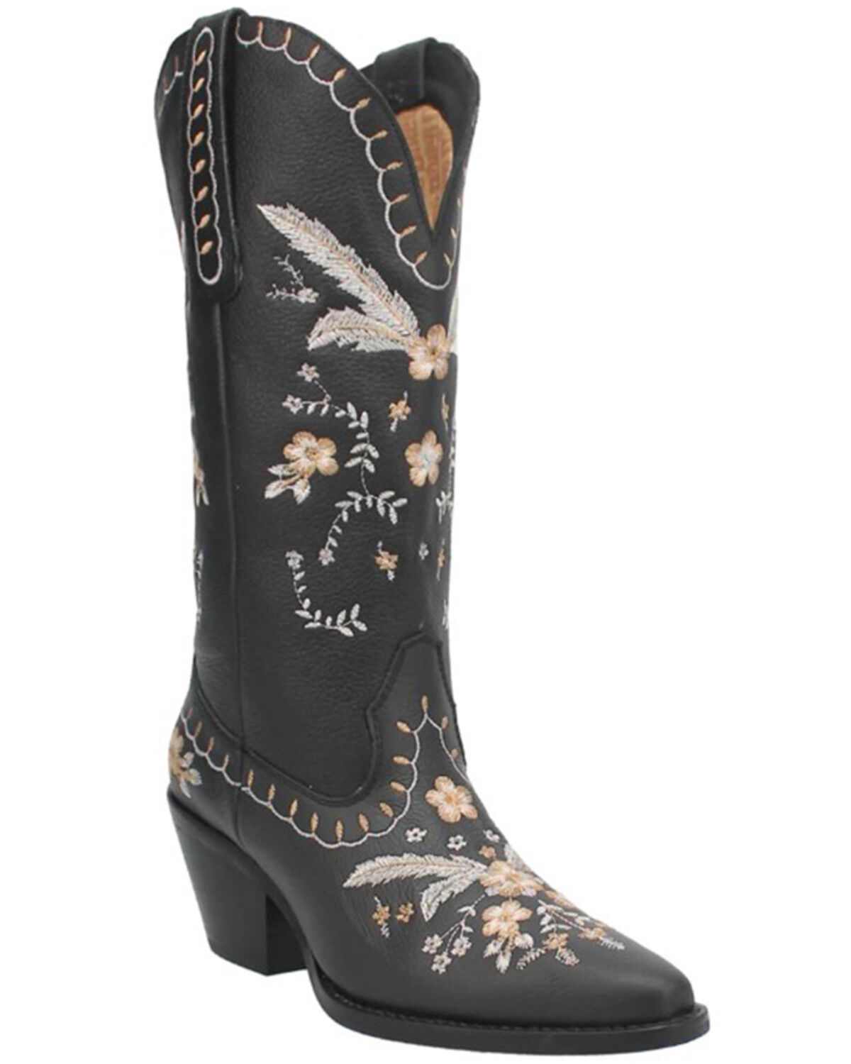 Image #1 - Dingo Women's Full Bloom Western Boots - Round Toe, Black, hi-res