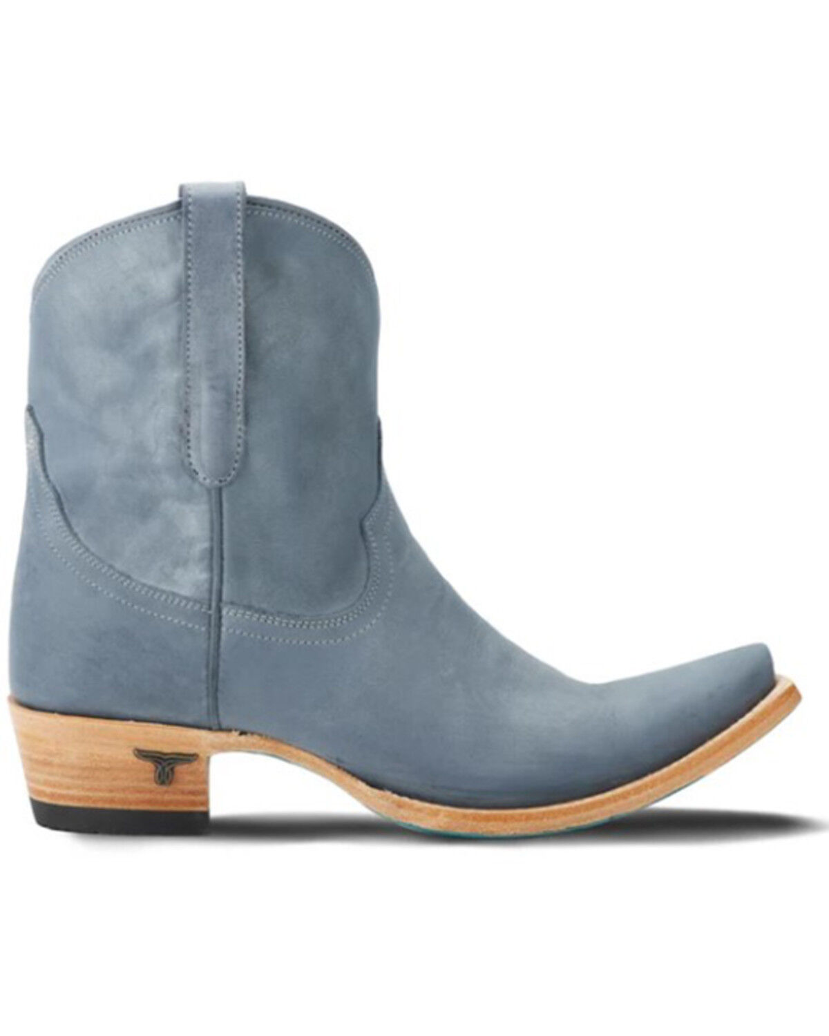 Image #2 - Lane Women's Emma Jane Western Booties - Snip Toe, Blue, hi-res