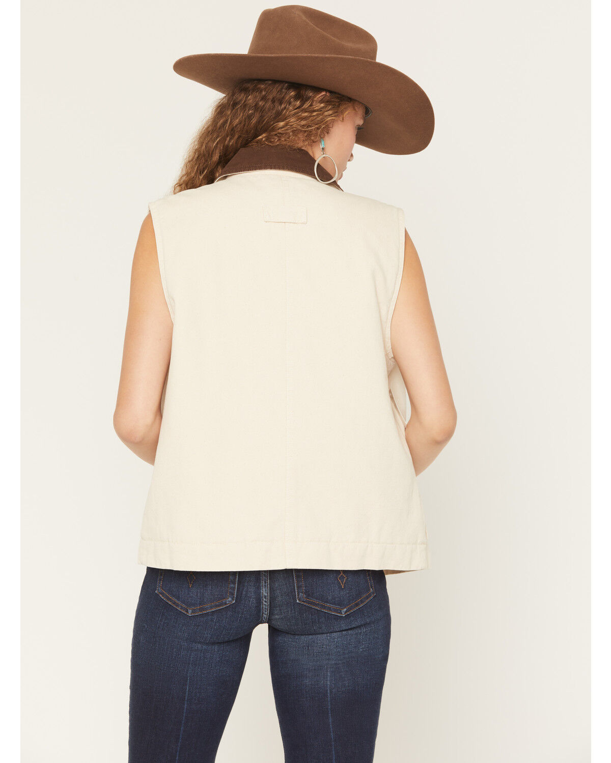 Image #4 - 26 International Women's Quilted Lined Canvas Barn Vest, Cream, hi-res