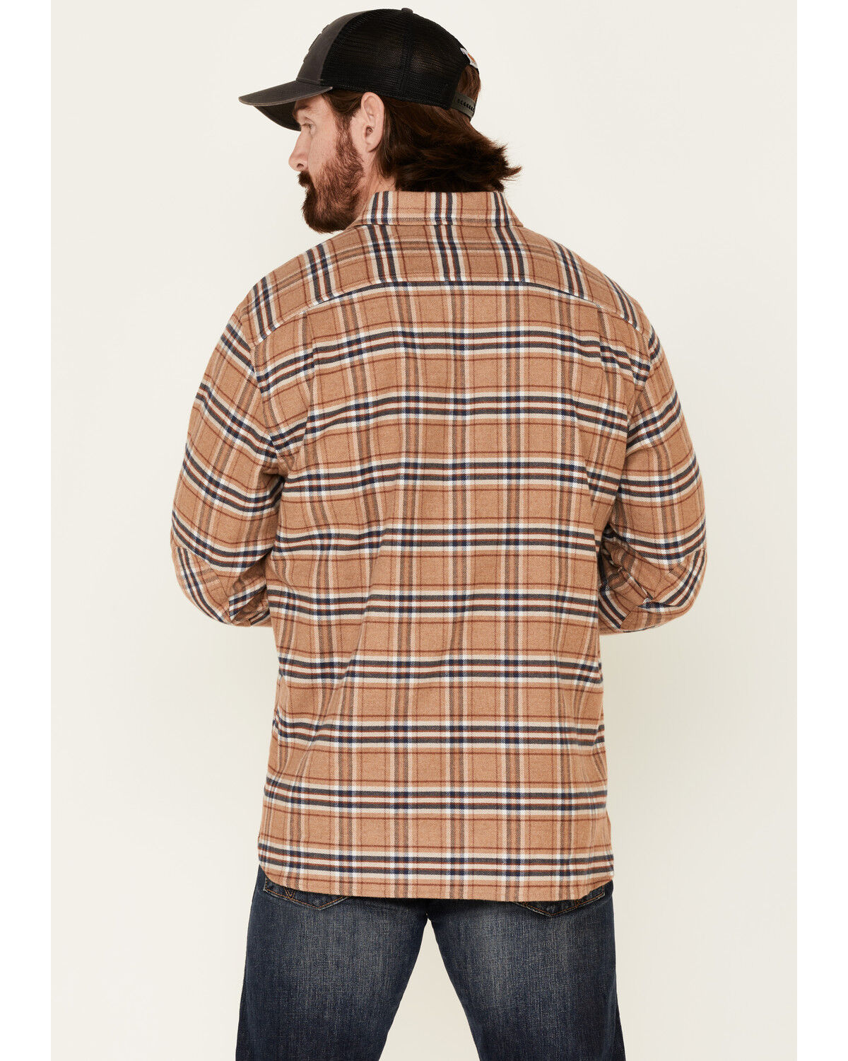 Image #4 - Pendleton Men's Camel Cascade Plaid Long Sleeve Western Shirt, Tan, hi-res