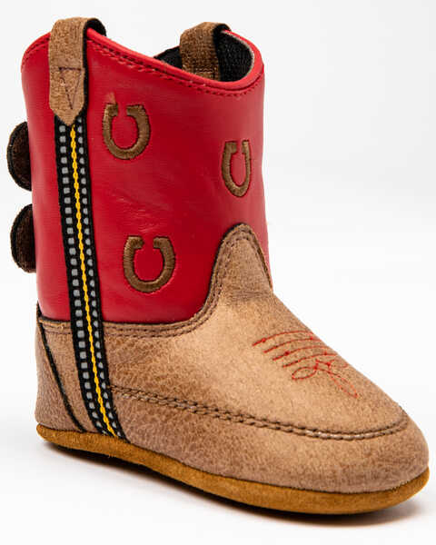 Cody James Infant Boys' Horseshoe Poppet Western Boots, Red, hi-res