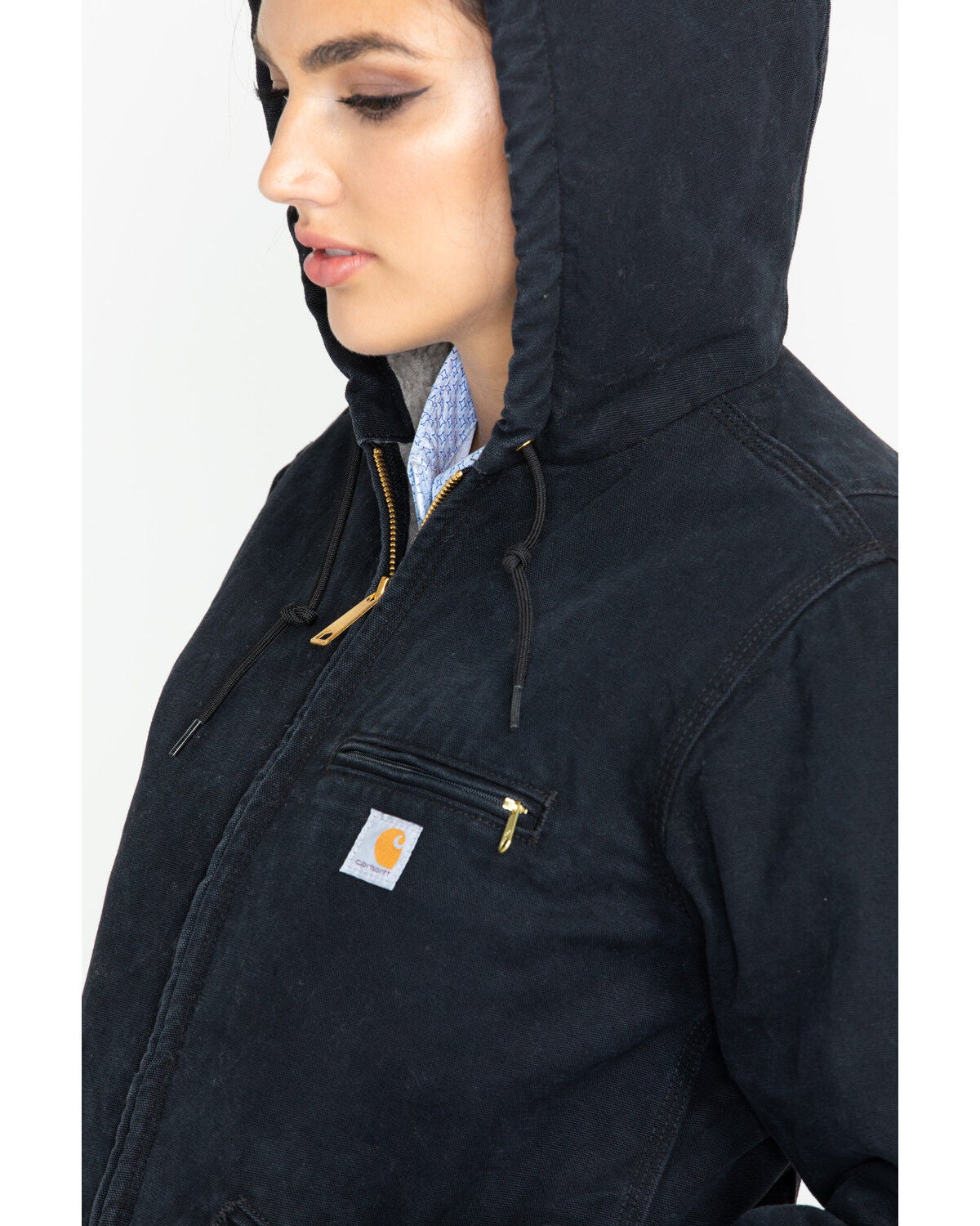 carhartt black jacket with hood
