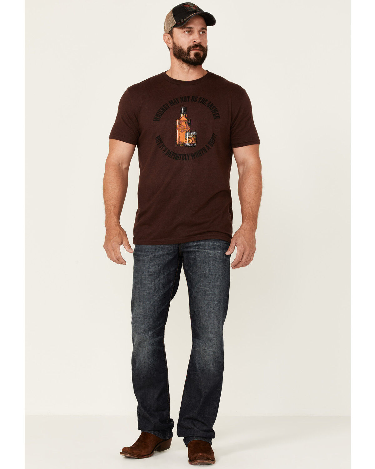 Image #2 - Moonshine Spirit Men's Whiskey No Answer Graphic Short Sleeve T-Shirt, Silver, hi-res