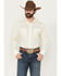 Image #1 - Wrangler Men's Tonal Long Sleeve Snap Western Shirt, Cream, hi-res