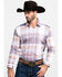 Image #1 - Scully Signature Soft Series Men's Large Plaid Snap Long Sleeve Western Shirt, Brown, hi-res