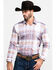 Image #1 - Scully Signature Soft Series Men's Large Plaid Snap Long Sleeve Western Shirt , Brown, hi-res