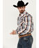 Image #2 - Cowboy Hardware Men's Hermosillo Gradient Plaid Print Long Sleeve Pearl Snap Western Shirt  - Tall , Navy, hi-res