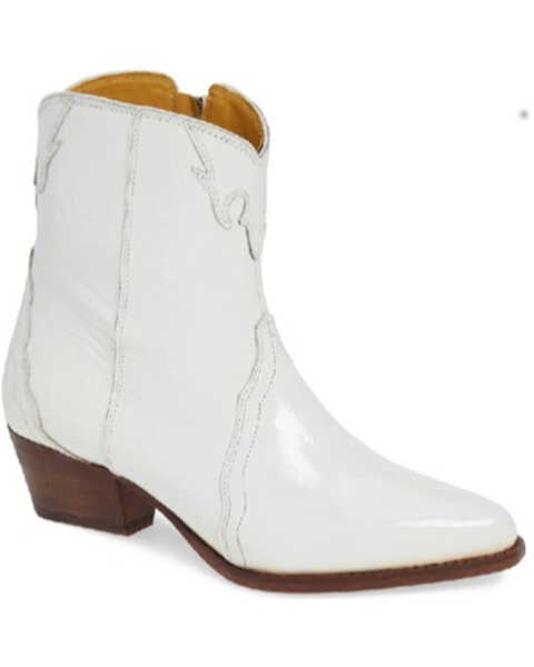 Free People Women's New Frontier Western Booties - Pointed Toe, White, hi-res