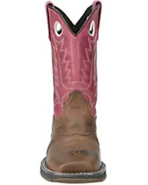 Image #4 - Smoky Mountain Women's Prairie Western Boots - Broad Square Toe , Pink, hi-res