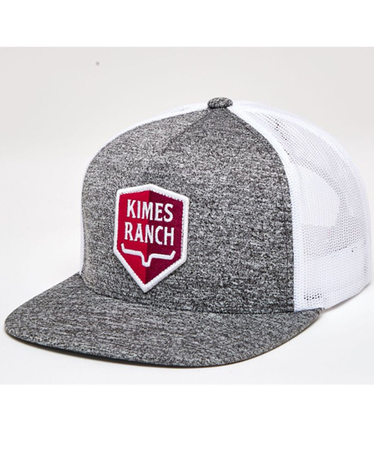 Kimes Ranch Men's Black Jack Logo Mesh Back Trucker Cap, Ash