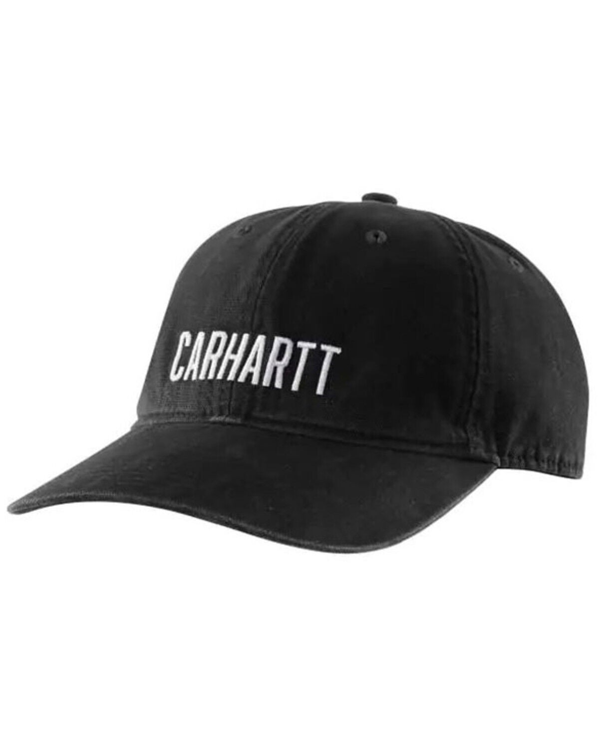 Carhartt Men's Force&reg; Canvas Logo Ball Cap, Black, hi-res