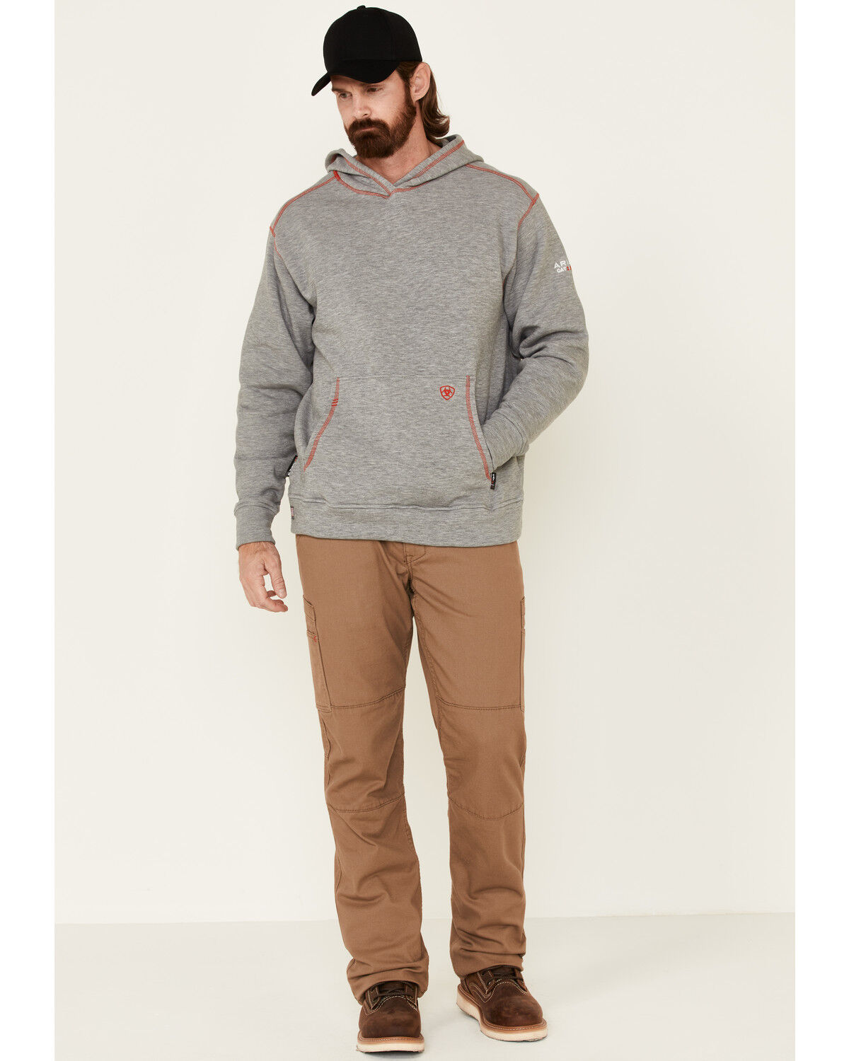 Image #2 - Ariat Men's Flame Resistant Polartec Hooded Work Sweatshirt, , hi-res