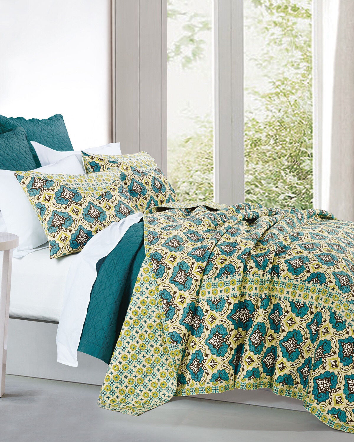 HiEnd Accents Salado King Quilt Set - 3 Piece, Multi, hi-res