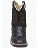 Image #4 - Old West Toddler Boys' Faux Alligator Western Boots - Broad Square Toe, Black, hi-res