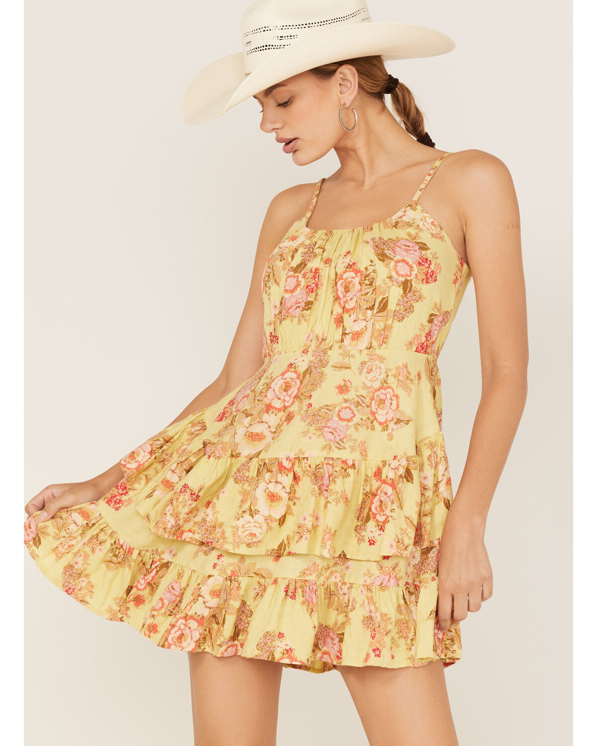 Image #2 - Band of the Free Women's Love Child Floral Print Tiered Mini Dress, , hi-res