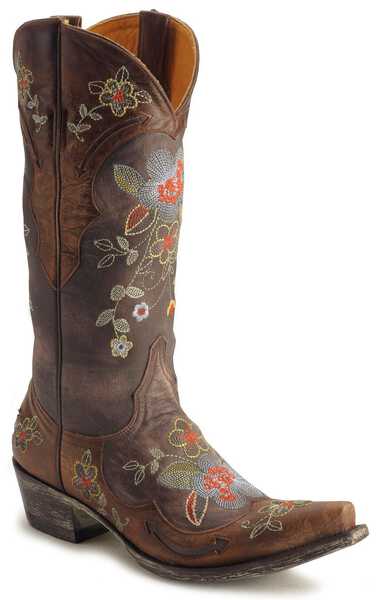 Image #1 - Old Gringo Women's Ultra Vintage Bonnie Western Boots - Snip Toe, Chocolate, hi-res