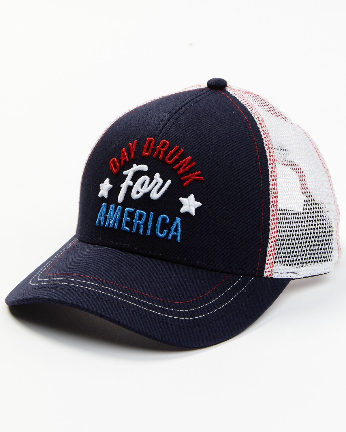 Shyanne Women's Day Drunk For America Ball Cap, Red/white/blue, hi-res