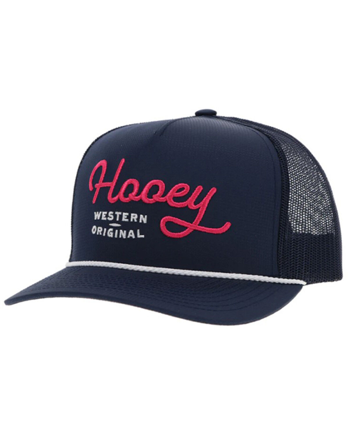 Image #1 - Hooey Men's OG Rope Detail Trucker Cap, Navy, hi-res