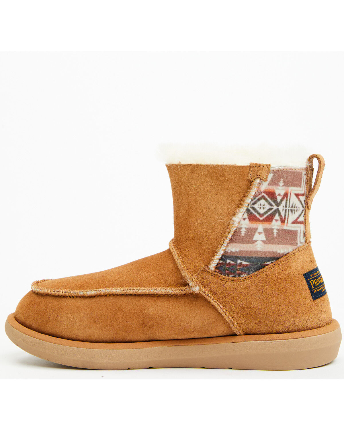Image #3 - Pendleton Women's Shorty Pull-On Boots - Moc Toe, Chestnut, hi-res