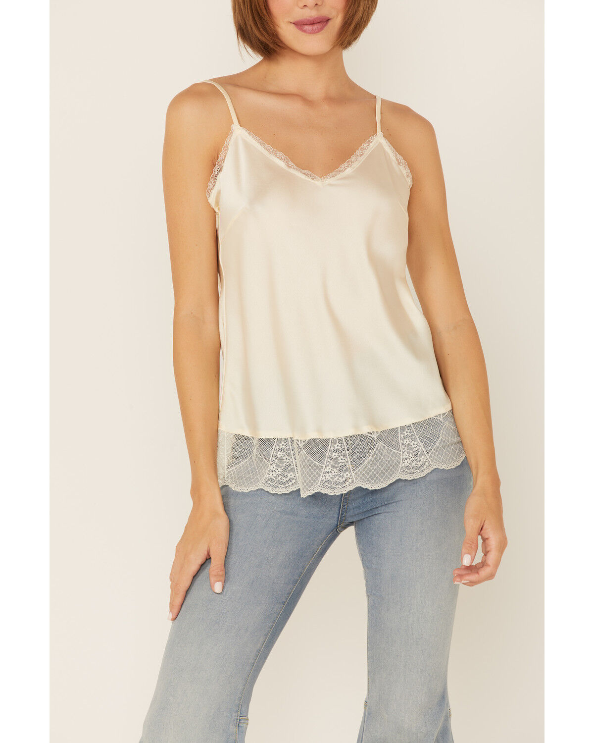 Image #2 - Molly Bracken Women's Lace Trim Cami, , hi-res