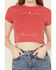 Image #3 - Youth in Revolt Women's Star Baby Tee, Red, hi-res