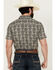 Image #4 - Gibson Men's Queen of Spades Medallion Print Short Sleeve Button-Down Western Shirt, Tan, hi-res