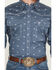 Image #3 - Cowboy Hardware Men's Skull Print Long Sleeve Snap Stretch Western Shirt, Slate, hi-res