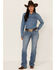 Image #1 - RANK 45® Women's Medium Wash Mid Rise Stretch Bootcut Riding Jeans, Medium Wash, hi-res