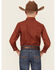 Image #4 - Wrangler Boys' Checkered Print Long Sleeve Snap Stretch Western Shirt, Rust Copper, hi-res