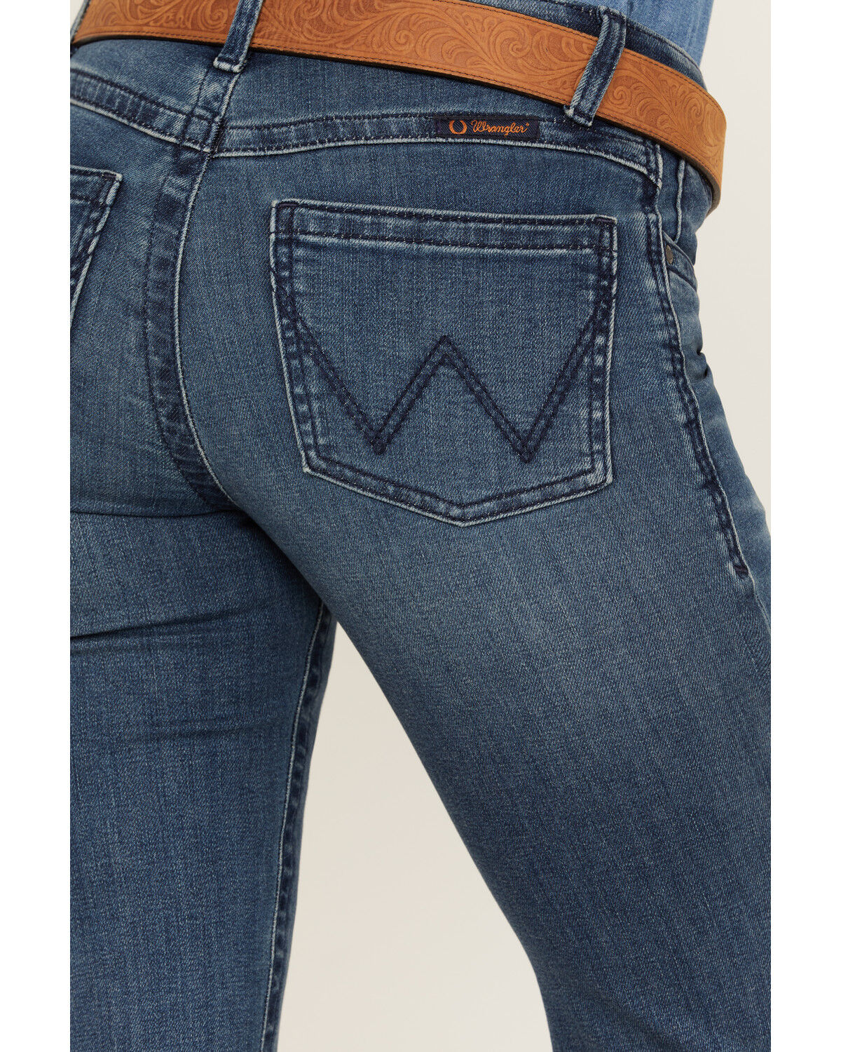 Image #4 - Wrangler Women's Dark Wash Mid Rise Ultimate Riding Bootcut Jeans, Dark Wash, hi-res